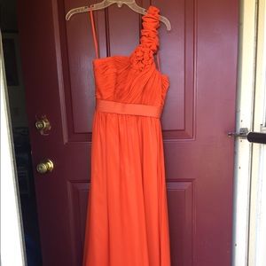 Orange bridesmaid/ prom dress